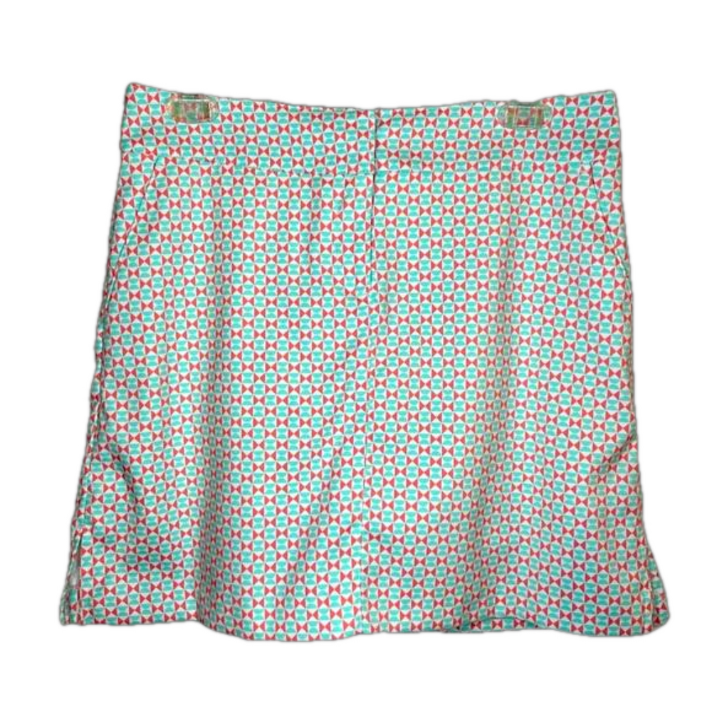 IZOD Golf Skort - Teal, Peach & White - Size 2
